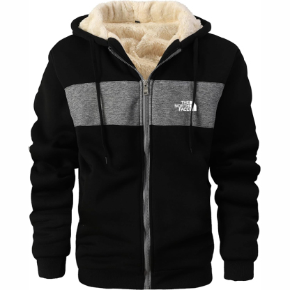 The Nokhjgrth Face-Men's Winter Heavyweight Jacket Thermal Fleece Jackets Full Zip Sherpa Lined Warm Thick Coats