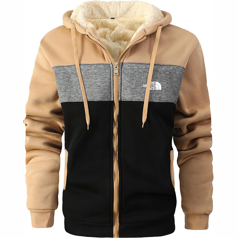 The Nokhjgrth Face-Men's Winter Heavyweight Jacket Thermal Fleece Jackets Full Zip Sherpa Lined Warm Thick Coats