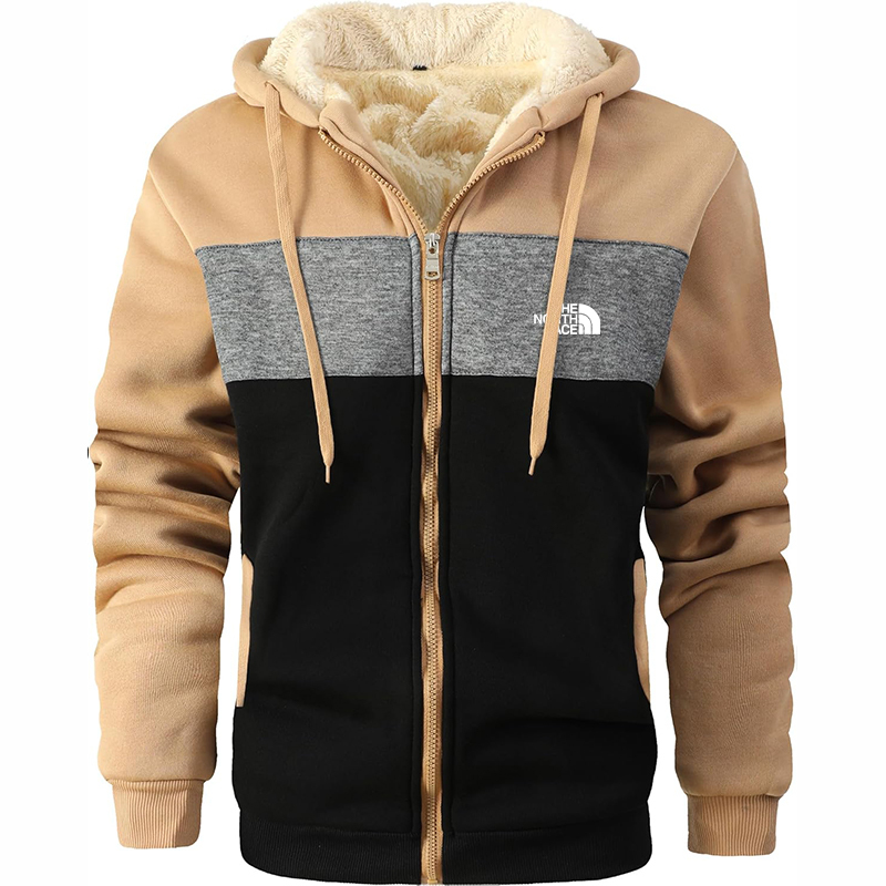 The Nokhjgrth Face-Men's Winter Heavyweight Jacket Thermal Fleece Jackets Full Zip Sherpa Lined Warm Thick Coats