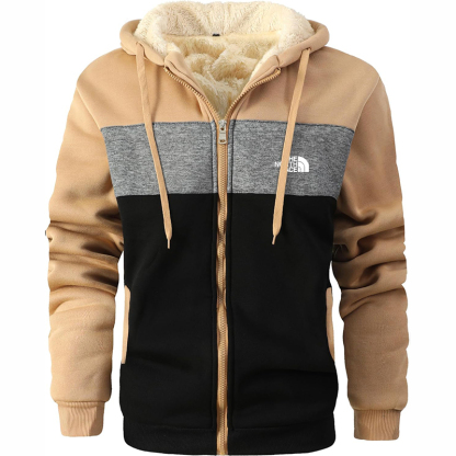 The Nokhjgrth Face-Men's Winter Heavyweight Jacket Thermal Fleece Jackets Full Zip Sherpa Lined Warm Thick Coats