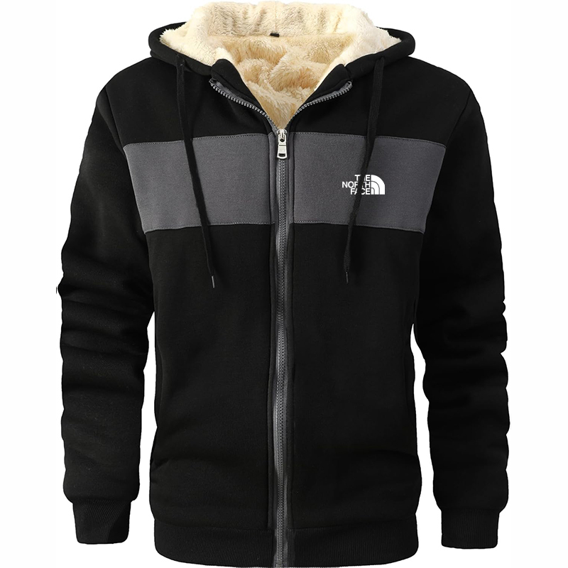 The Nokhjgrth Face-Men's Winter Heavyweight Jacket Thermal Fleece Jackets Full Zip Sherpa Lined Warm Thick Coats