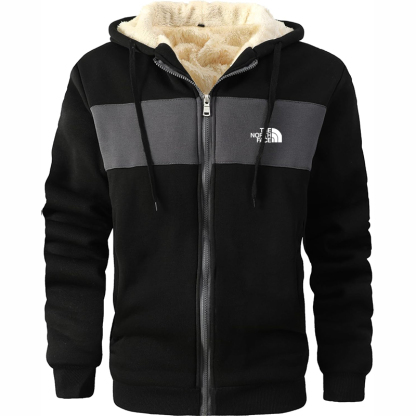 The Nokhjgrth Face-Men's Winter Heavyweight Jacket Thermal Fleece Jackets Full Zip Sherpa Lined Warm Thick Coats