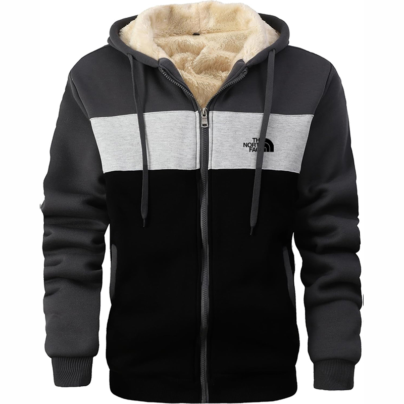 The Nokhjgrth Face-Men's Winter Heavyweight Jacket Thermal Fleece Jackets Full Zip Sherpa Lined Warm Thick Coats