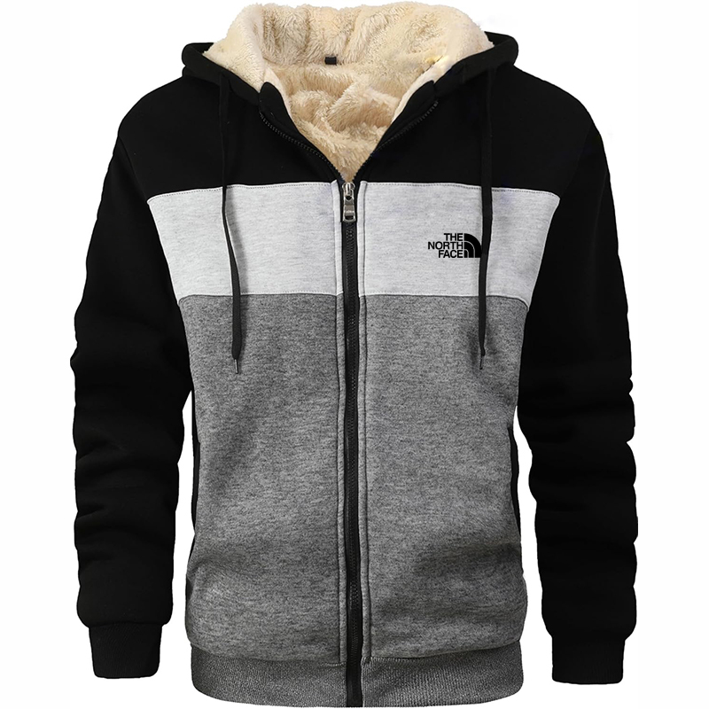 The Nokhjgrth Face-Men's Winter Heavyweight Jacket Thermal Fleece Jackets Full Zip Sherpa Lined Warm Thick Coats