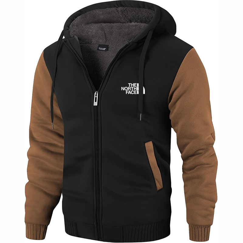 The Nokhjgrth Face-Men's zippered hooded sweat shirt