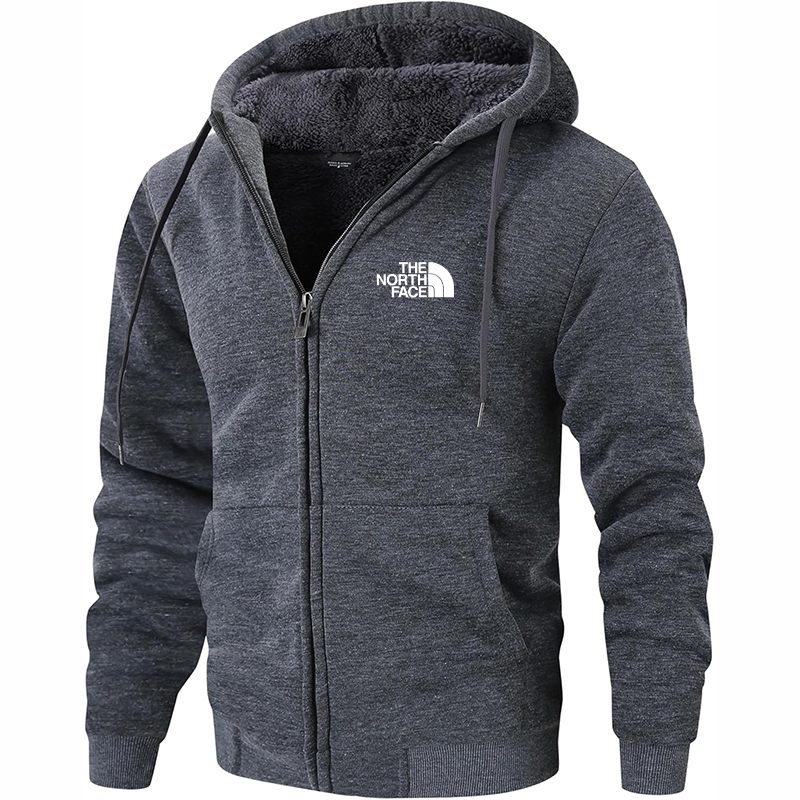 The Nokhjgrth Face-Men's zippered hooded sweat shirt
