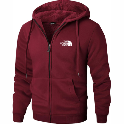 The Nokhjgrth Face-Men's zippered hooded sweat shirt