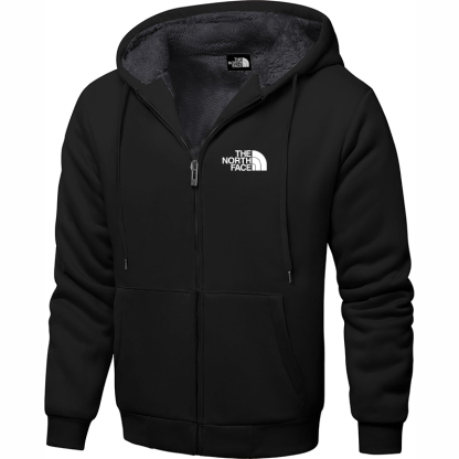 The Nokhjgrth Face-Men's zippered hooded sweat shirt