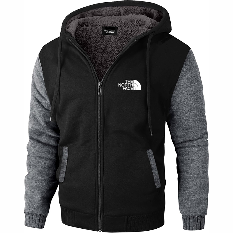 The Nokhjgrth Face-Men's zippered hooded sweat shirt