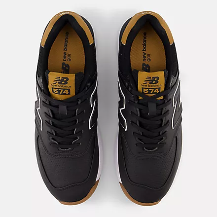 Nekhjgw balkhjgance 574 Greens v2 Golf Shoes-Black with gum