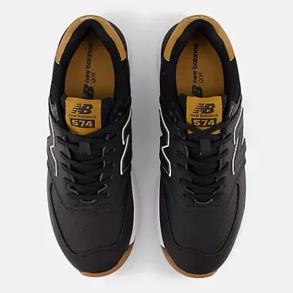 Nekhjgw balkhjgance 574 Greens v2 Golf Shoes-Black with gum