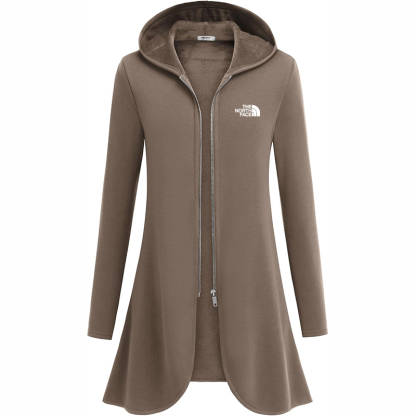 The Nokhjgrth Face-Women Tunic Hoodie Zipper Sweatshirts Long Pocket Casual Hooded Jacket Cardigan