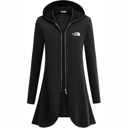 The Nokhjgrth Face-Women Tunic Hoodie Zipper Sweatshirts Long Pocket Casual Hooded Jacket Cardigan