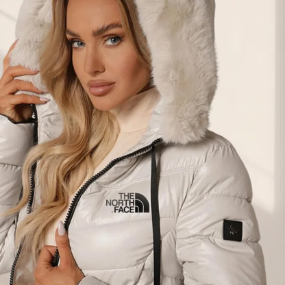 Piumino Lungo Donna con Cappuccio, Impermeabile e Smontabile