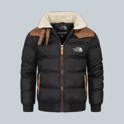 𝗧𝗵𝗲 𝗡𝗼𝗿𝘁𝗵 𝗙𝗮𝗰𝗲- Chaqueta bomber vintage de cuello alto y cachemira