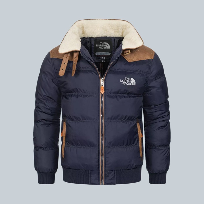 𝗧𝗵𝗲 𝗡𝗼𝗿𝘁𝗵 𝗙𝗮𝗰𝗲- Chaqueta bomber vintage de cuello alto y cachemira