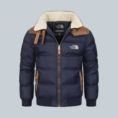 𝗧𝗵𝗲 𝗡𝗼𝗿𝘁𝗵 𝗙𝗮𝗰𝗲- Chaqueta bomber vintage de cuello alto y cachemira