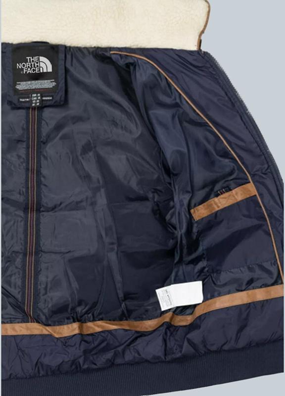 𝗧𝗵𝗲 𝗡𝗼𝗿𝘁𝗵 𝗙𝗮𝗰𝗲- Chaqueta bomber vintage de cuello alto y cachemira