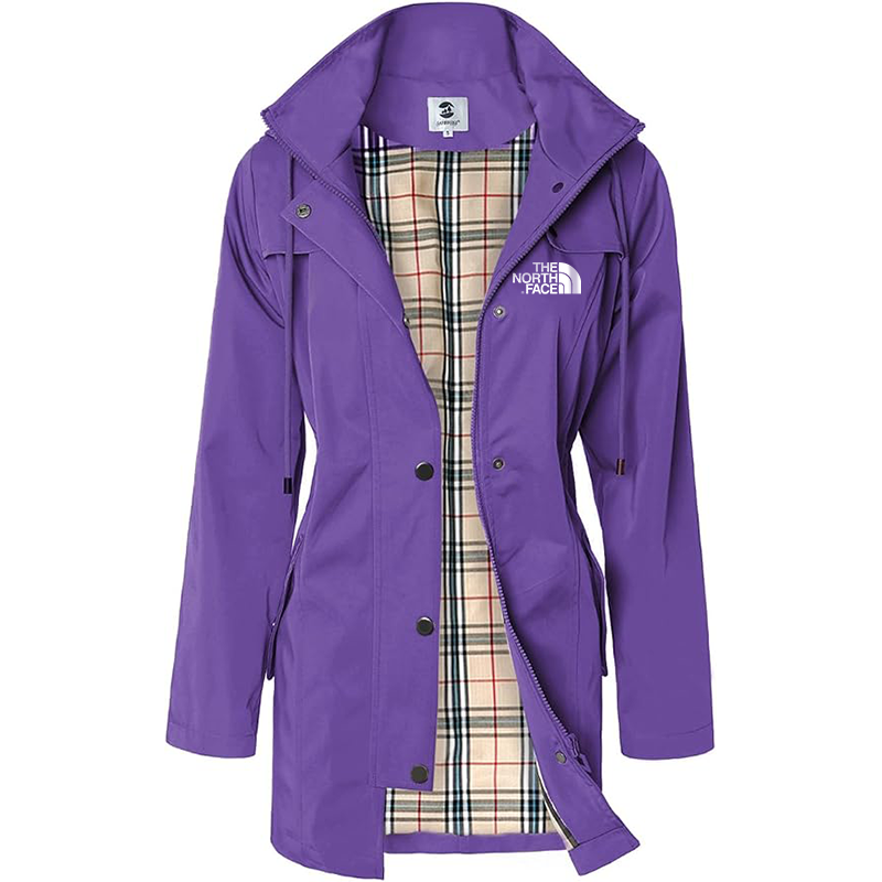 2025 TNF®-Giacca lunga con cappuccio da donna, giacca antivento antipioggia multifunzionale da esterno