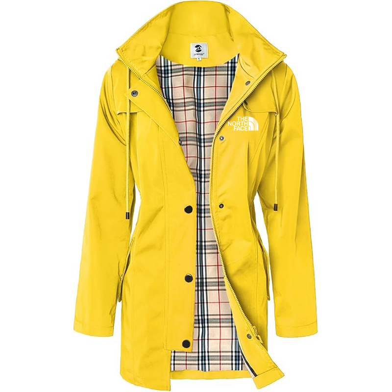 2025 TNF®-Giacca lunga con cappuccio da donna, giacca antivento antipioggia multifunzionale da esterno