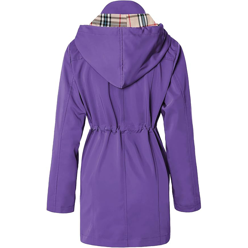 2025 TNF®-Giacca lunga con cappuccio da donna, giacca antivento antipioggia multifunzionale da esterno