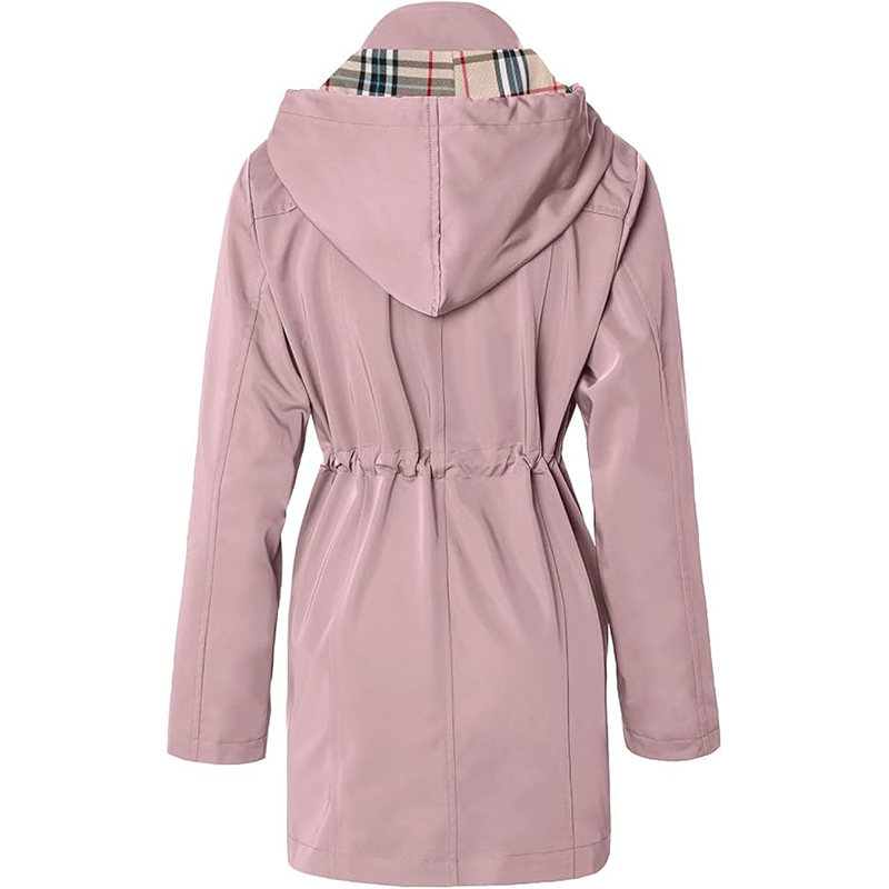 2025 TNF®-Giacca lunga con cappuccio da donna, giacca antivento antipioggia multifunzionale da esterno