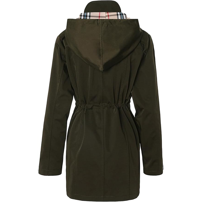 2025 TNF®-Giacca lunga con cappuccio da donna, giacca antivento antipioggia multifunzionale da esterno