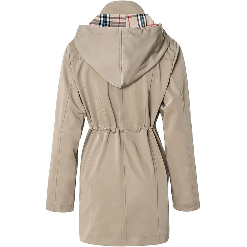 2025 TNF®-Giacca lunga con cappuccio da donna, giacca antivento antipioggia multifunzionale da esterno