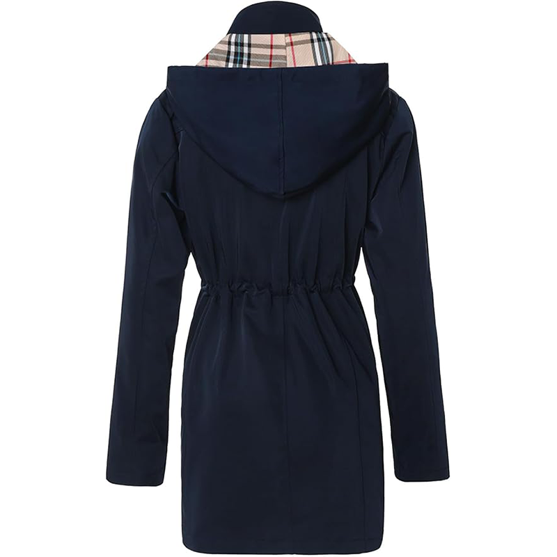 2025 TNF®-Giacca lunga con cappuccio da donna, giacca antivento antipioggia multifunzionale da esterno