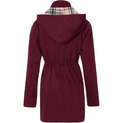 2025 TNF®-Giacca lunga con cappuccio da donna, giacca antivento antipioggia multifunzionale da esterno