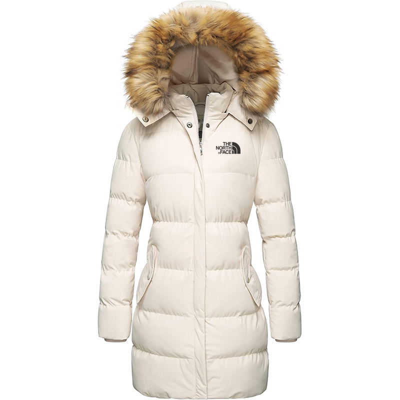 2025 TNF®- Chaqueta de plumón de pato blanca de longitud media para mu