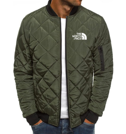 GIUBBOTTO BOMBER DA UOMO TRAPUNTATO A ROMBI CAPPOTTI GIACCA A VENTO A COSTINE CALDI AUTUNNO INVERNO