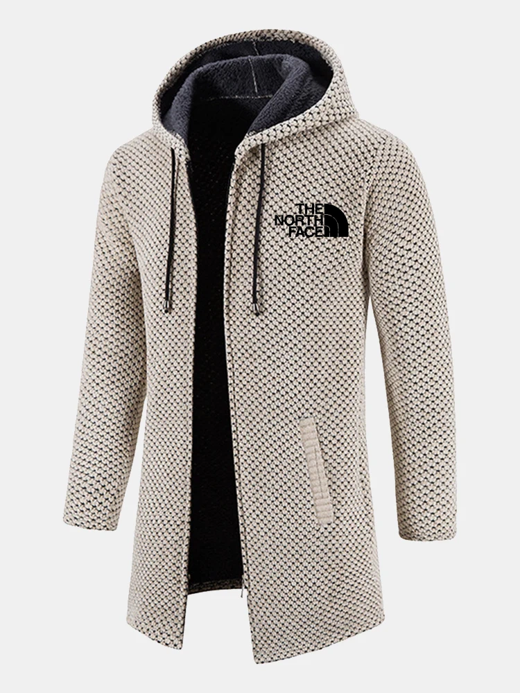 2024 THE NORTH FACE-Cappotto lungo in cashmere testurizzato con cappuccio