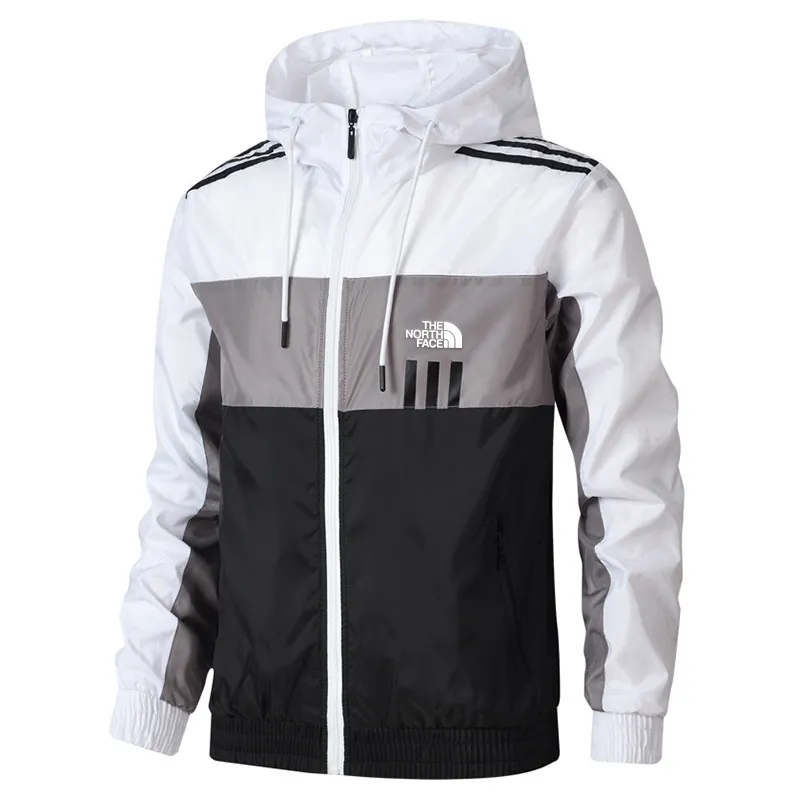 The Nokdjrth Face-Chaqueta deportiva para hombre con bloques de color