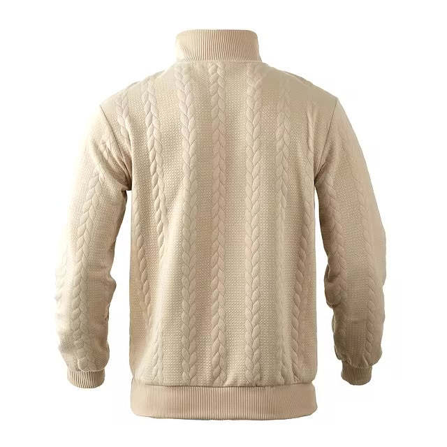 Maglione da giacca con mezza zip lavorato a maglia autunno e inverno
