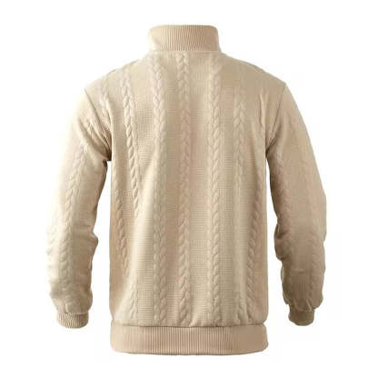 Maglione da giacca con mezza zip lavorato a maglia autunno e inverno