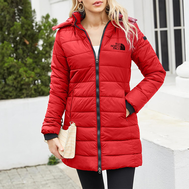 2025 TNF®- Chaqueta con capucha de largo medio y corte ajustado para mujer