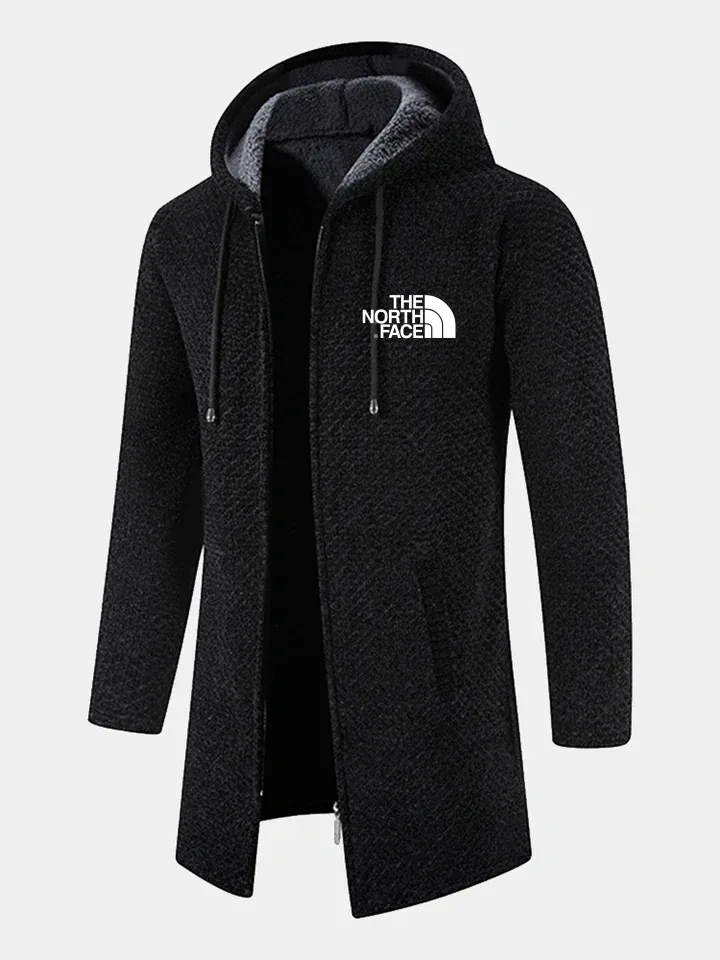 2024 THE NORTH FACE-Cappotto lungo in cashmere testurizzato con cappuccio