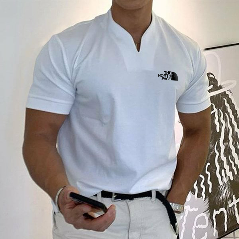 T-shirt sportiva da uomo a maniche corte con scollo a V di The Northk