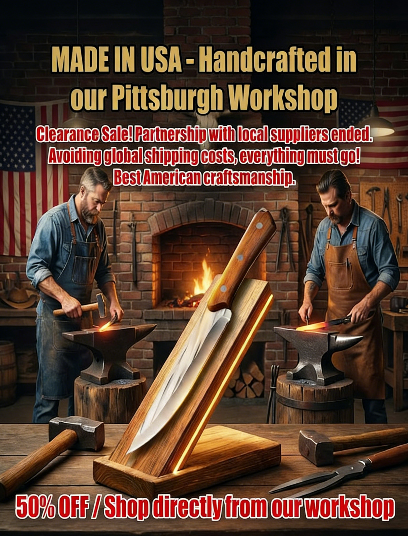 【🔪 Hand-Forged Kitchen Knife】🪚Sharp as a saw - 🛡️Rust-resistant and sharp - 🌟Resistant to dulling and deformation - 🥇Expertly crafted by a century-old Pittsburgh workshop