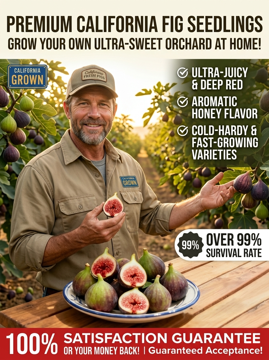 【🌱 Greek Imported Fig Saplings】🌟Bears fruit in the first year of planting -❄️Strong disease resistance, heat and cold tolerant -😍Thin skin, thick flesh, soft and sweet -🌳Survival rate up to 99%