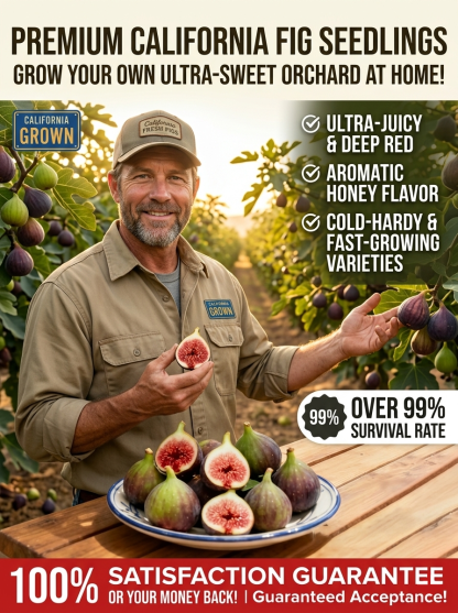 【🌱 Greek Imported Fig Saplings】🌟Bears fruit in the first year of planting -❄️Strong disease resistance, heat and cold tolerant -😍Thin skin, thick flesh, soft and sweet -🌳Survival rate up to 99%