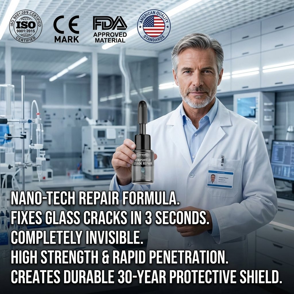 【🧪Glass Crack Repair Solution】⏱️Seamlessly repairs in 3 seconds -🪞Suitable for glass, eyeglasses, mirrors, etc. -👍Forms a protective layer lasting 30 years without cracking