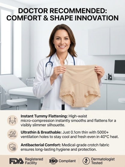 【👩‍⚕️Gynecologist Recommended】👙Breathable, antibacterial, tummy-control panties –🫧Lightweight and breathable –✨Flattens the abdomen –🛡️Comfortable and fights bacteria