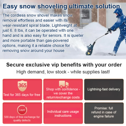 Home high-power lithium battery snowplow