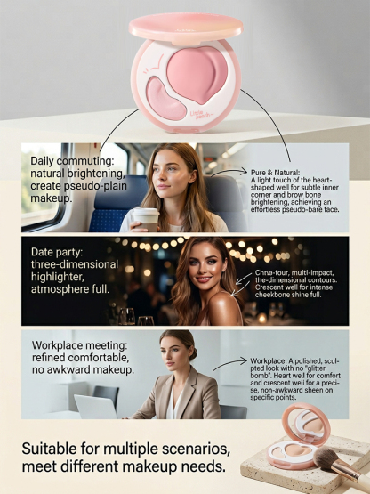 30-second tear trough dual-tone highlighter palette