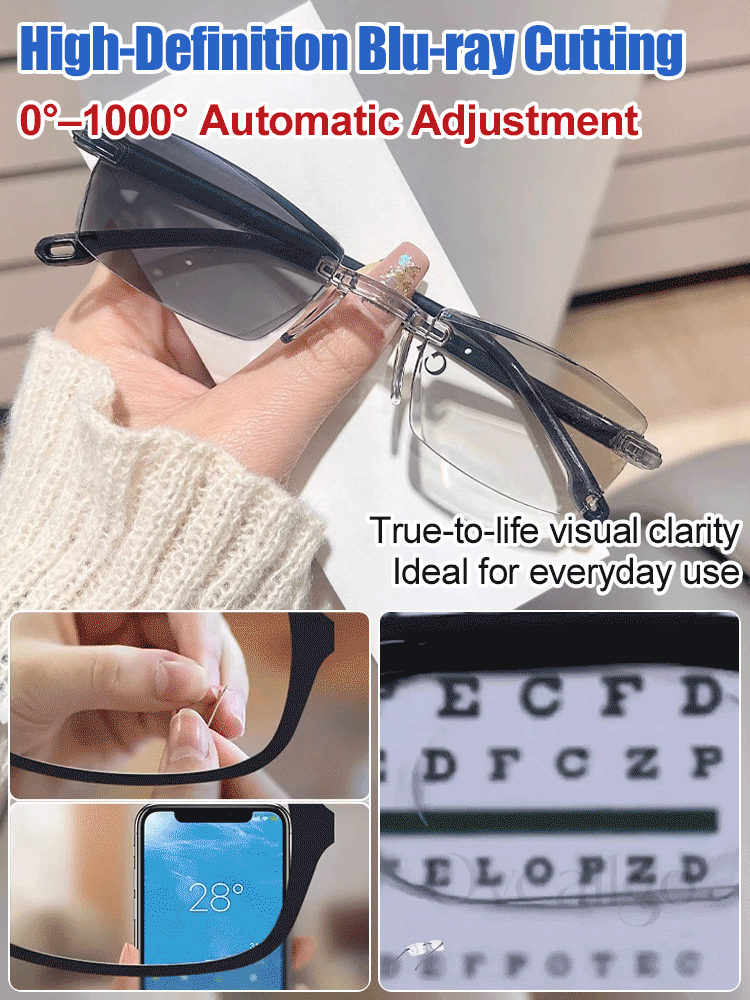 Color-changing anti-blue light reading glasses