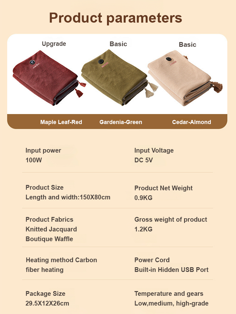 USB Heated Graphene Warming Blanket,Heated Shawl