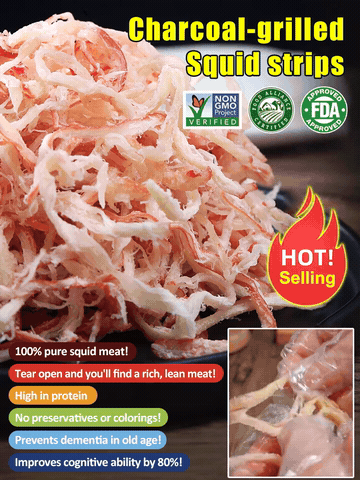 Charcoal-grilled Squid strips