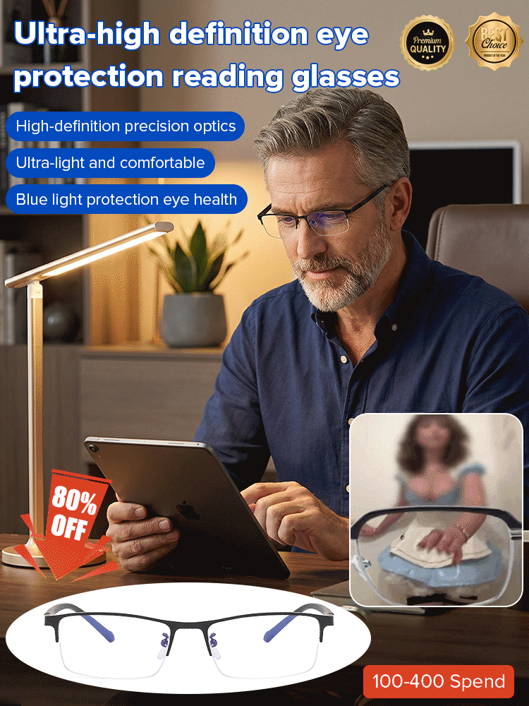 Crystal glass ultra-clear anti-fatigue reading glasses